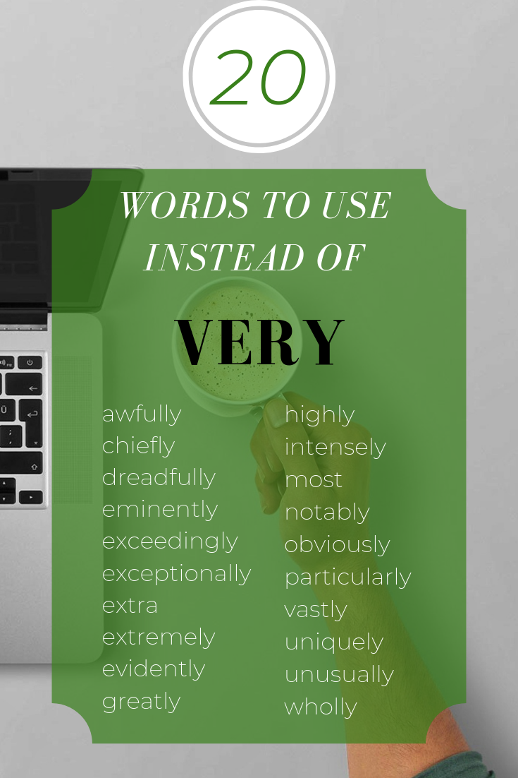 Become a better blogger by avoiding generic words in your posts. 20 synonyms of the word "VERY" to use in your blog posts.